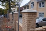 Double brick walls & pillars using matching brick to property with brick on edge to finish