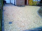 Driveway constructed using Cotswold flat chippings and Tegula edgings 