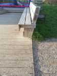 Timber decking and seating constructed for primary school