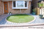 Circle lawn edged with pavers