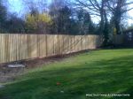 New treated close board feather edge fence supplied and installed