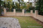 Double brick walls & pillars using matching brick to property with brick on edge to finish