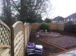 New treated lattice curve top fence supplied and installed
