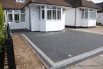 Driveway constructed with LED drive over recessed lights installed 