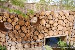 Log garden feature