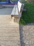 Timber decking and seating constructed for primary school